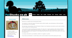 Desktop Screenshot of petskunks.co.uk